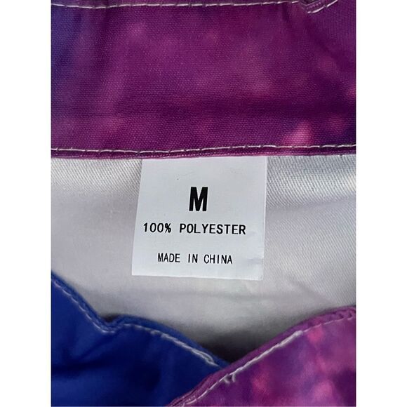 B6‎ Women's Galaxy Cat Print Playsuit Romper Shorts Blue Pink Size Medium - Picture 4 of 8